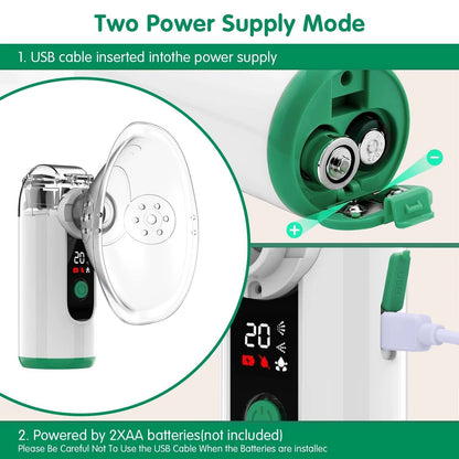 Hudson & Jurgen – Compact USB Rechargeable Mist Inhaler with Whisper-Quiet Operation | Portable Relief for Easy Breathing