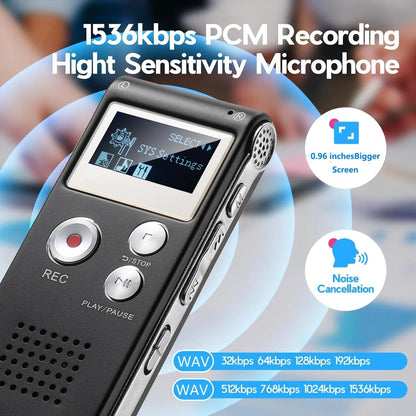 Hudson & Jurgen – Compact Voice Recorder | Voice Activated Audio Recorder with High-Quality Capture | Portable Device for Efficient Sound Recording