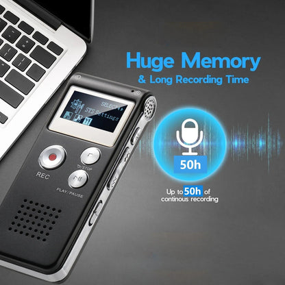 Hudson & Jurgen – Compact Voice Recorder | Voice Activated Audio Recorder with High-Quality Capture | Portable Device for Efficient Sound Recording