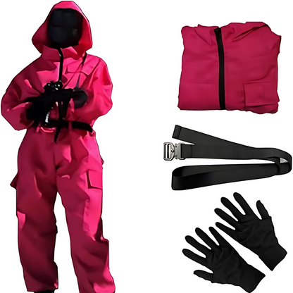 Ventayo – Kostumesamling | Hættejumpsuit med maske, der dækker hele ansigtet | Komplet look til sjov til Halloween