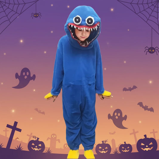 Ventayo – Kuscheliger Monster-Overall | Plüschkostüm für Kinder mit Kapuze für Halloween-Spaß