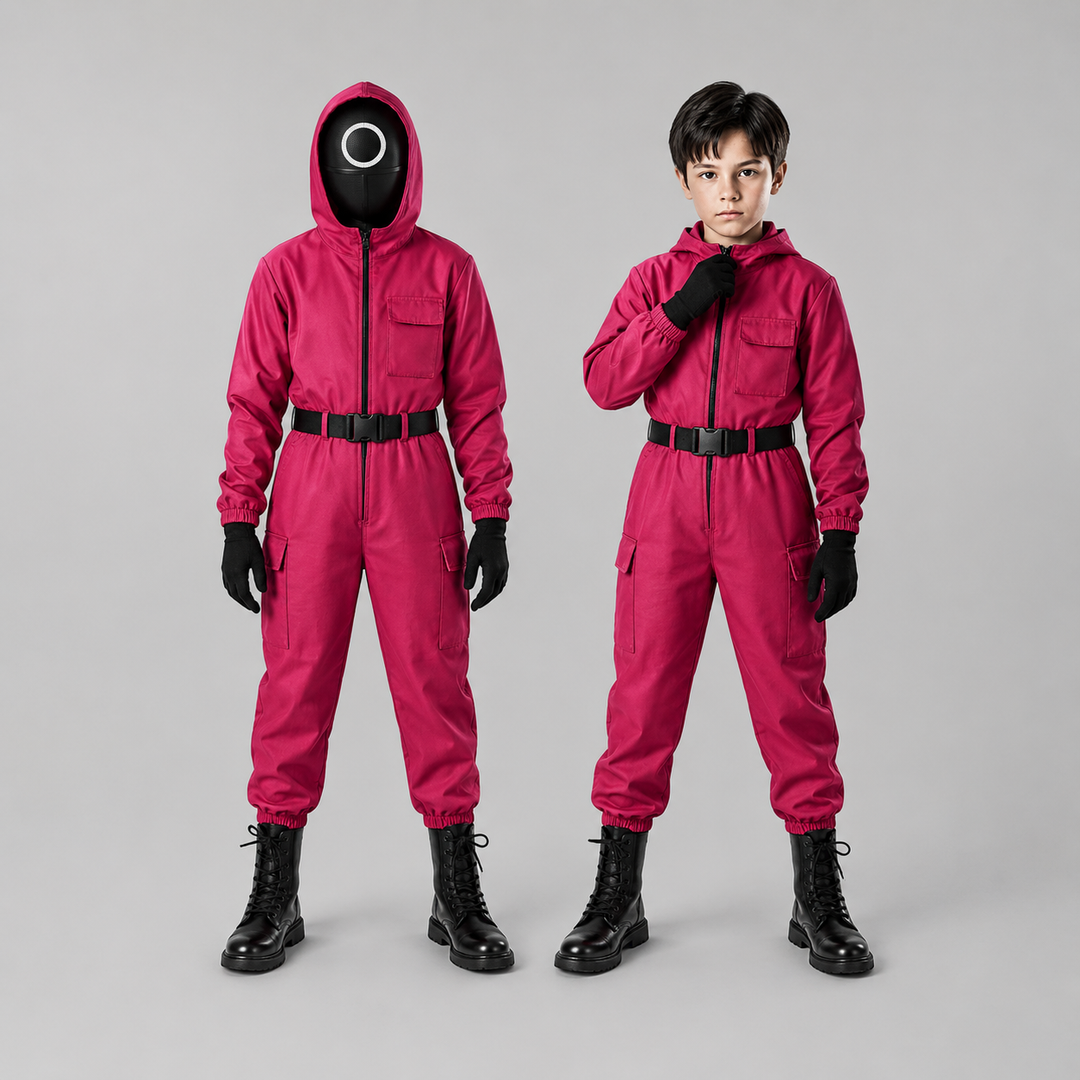 Hudson & Jurgen – Creative Kids Costume Jumpsuit with Hood & Accessories for Halloween Fun