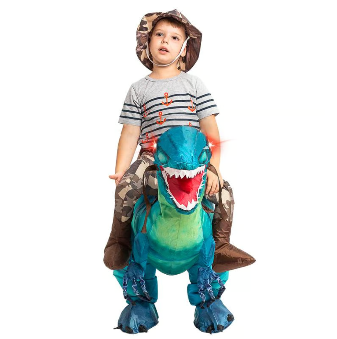 Hudson & Jurgen – Dino Adventure | Kids Halloween Costume - Inflatable Dinosaur for Fun Playtime