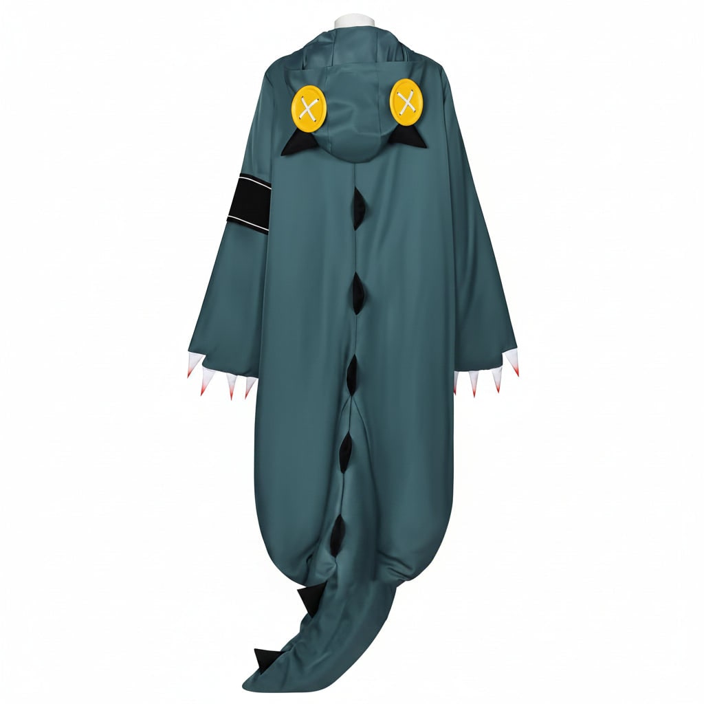 Hudson & Jurgen – Dinosaurierkostüm | Jumpsuit für Erwachsene mit Perücke und Schuhüberziehern | Lustiges Cosplay-Outfit für Halloween