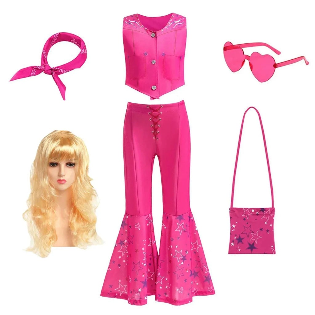 Hudson & Jurgen – Disco Party Set | Girls' Flared Pants Costume with Stylish Top | Fun Outfit for Halloween and Themed Events