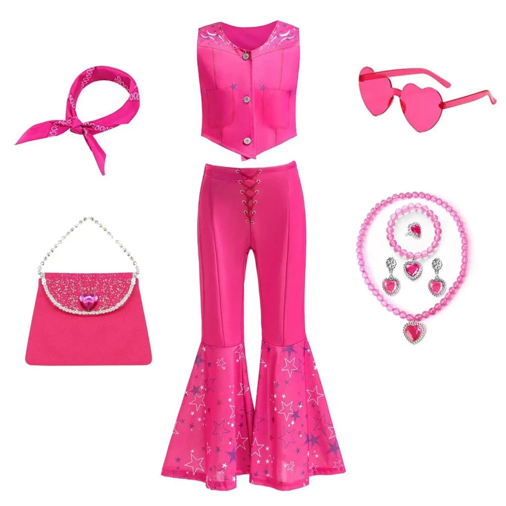 Hudson & Jurgen – Disco Party Set | Girls' Flared Pants Costume with Stylish Top | Fun Outfit for Halloween and Themed Events