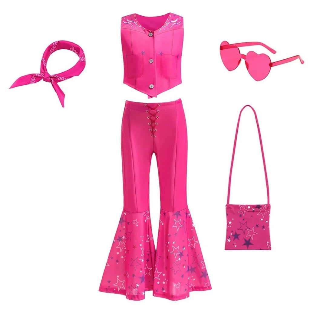 Hudson & Jurgen – Disco Party Set | Girls' Flared Pants Costume with Stylish Top | Fun Outfit for Halloween and Themed Events