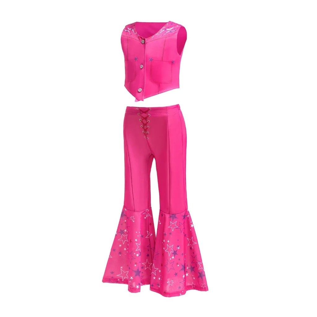 Hudson & Jurgen – Disco Party Set | Girls' Flared Pants Costume with Stylish Top | Fun Outfit for Halloween and Themed Events