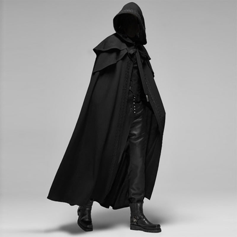 Hudson & Jurgen – Dramatischer Umhang mit Kapuze | Langer Gothic-Umhang mit großzügiger Kapuze für elegante Halloween-Auftritte
