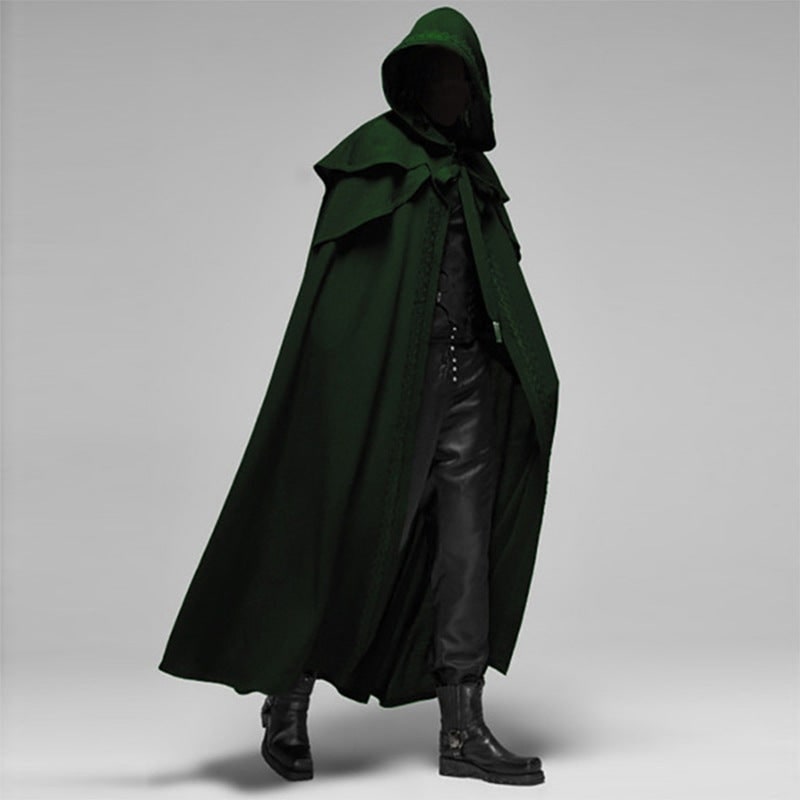Hudson & Jurgen – Dramatischer Umhang mit Kapuze | Langer Gothic-Umhang mit großzügiger Kapuze für elegante Halloween-Auftritte