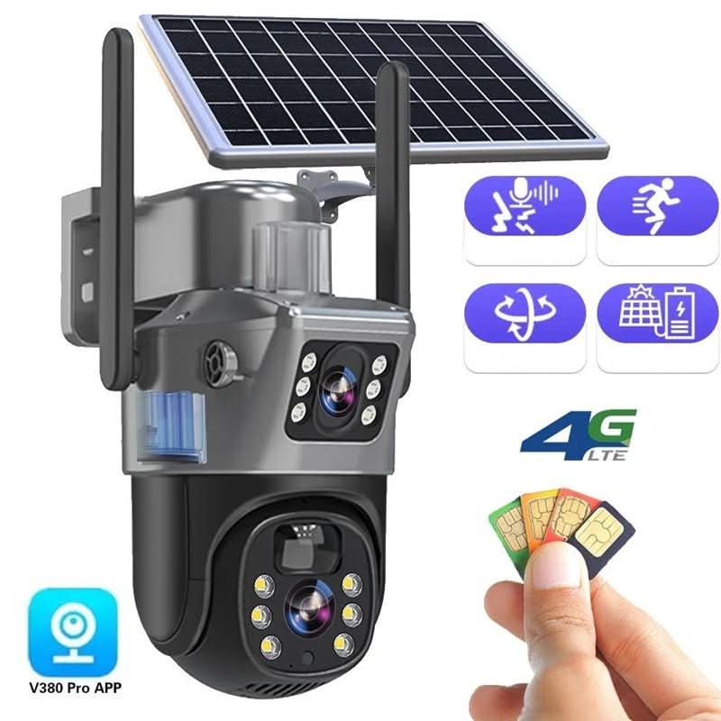 Hudson & Jurgen – Wireless 4K Security Camera with Solar Panel & Smart Detection | 360° Panoramic View for Reliable Surveillance