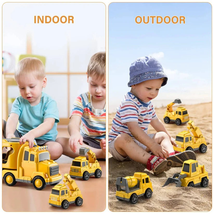 Hudson & Jurgen – Dynamic Construction Vehicle Play Set with Lights & Sounds | Engaging Carrier for Imaginative Play