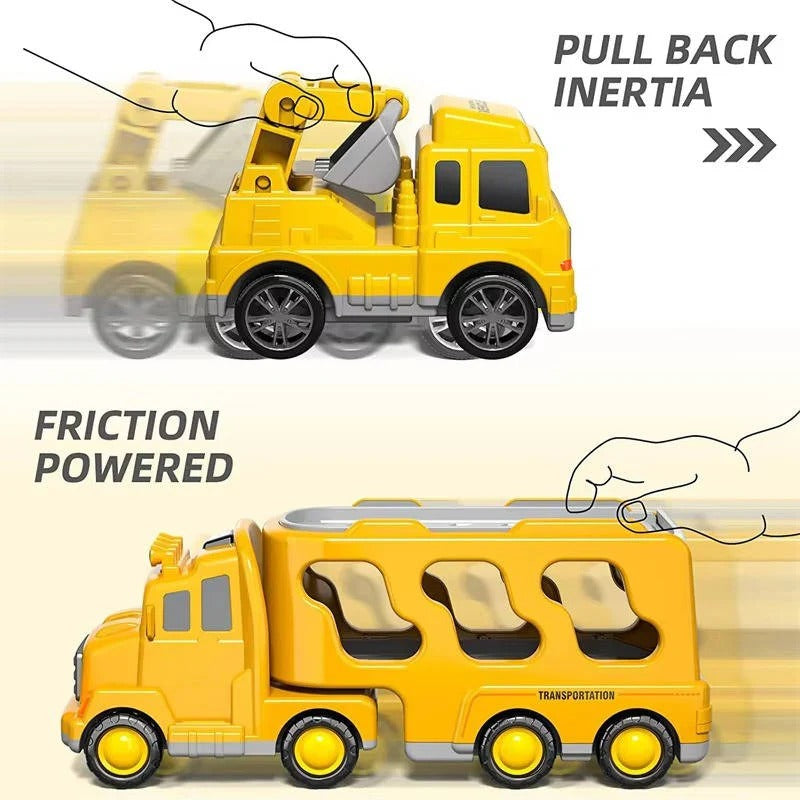Hudson & Jurgen – Dynamic Construction Vehicle Play Set with Lights & Sounds | Engaging Carrier for Imaginative Play
