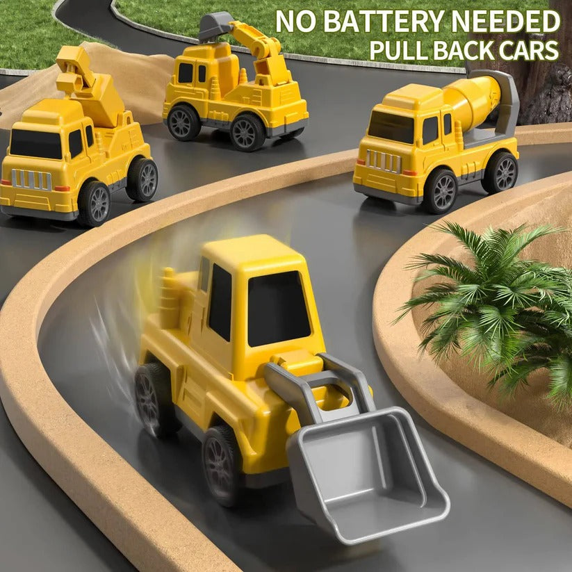 Hudson & Jurgen – Dynamic Construction Vehicle Play Set with Lights & Sounds | Engaging Carrier for Imaginative Play