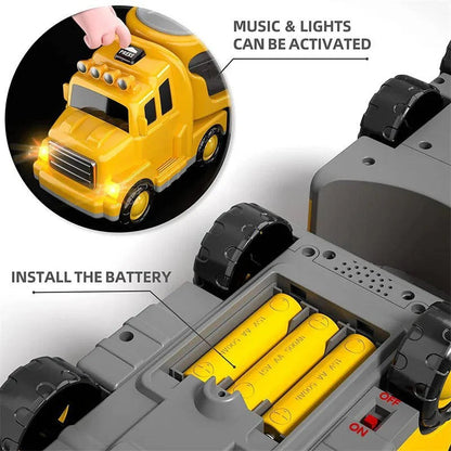 Hudson & Jurgen – Dynamic Construction Vehicle Play Set with Lights & Sounds | Engaging Carrier for Imaginative Play
