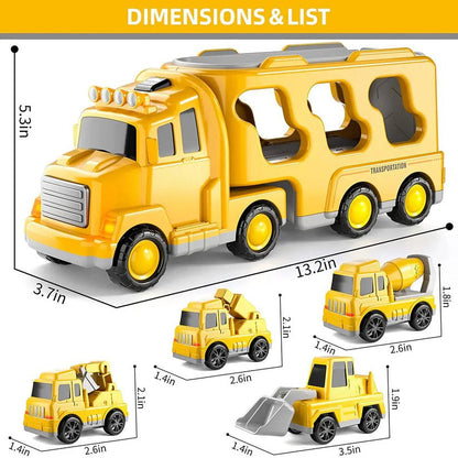 Hudson & Jurgen – Dynamic Construction Vehicle Play Set with Lights & Sounds | Engaging Carrier for Imaginative Play