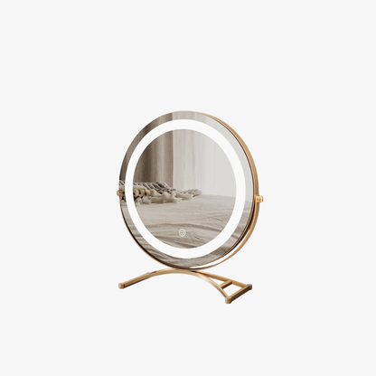Hudson & Jurgen – Elegant Touch | Lighted Makeup Mirror with 360° Rotation & Tri-Tone Lighting | Cordless Design for Versatile Grooming