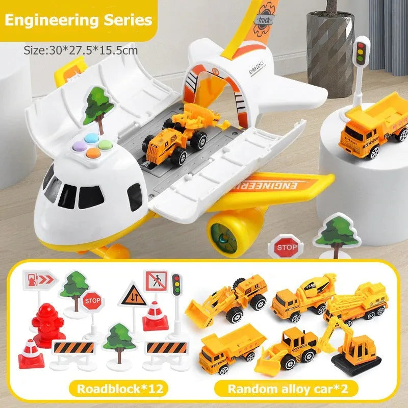 Hudson & Jurgen – Emergency Rescue Playset | XL Airplane Toy Set with Interactive Features | Engaging Learning Experience for Kids