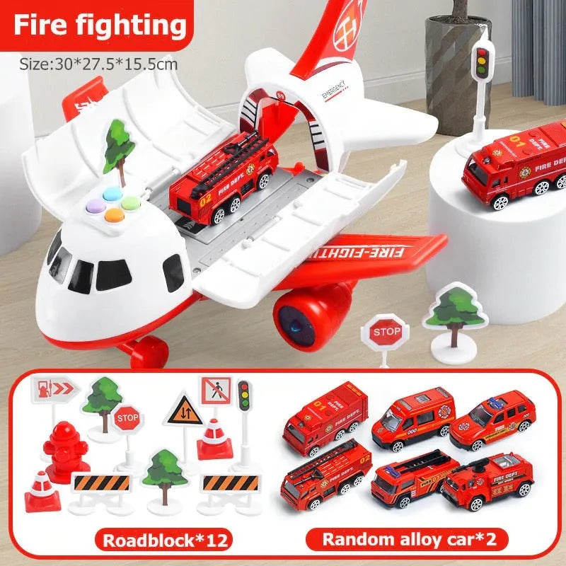 Hudson & Jurgen – Emergency Rescue Playset | XL Airplane Toy Set with Interactive Features | Engaging Learning Experience for Kids