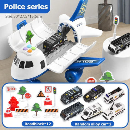Hudson & Jurgen – Emergency Rescue Playset | XL Airplane Toy Set with Interactive Features | Engaging Learning Experience for Kids