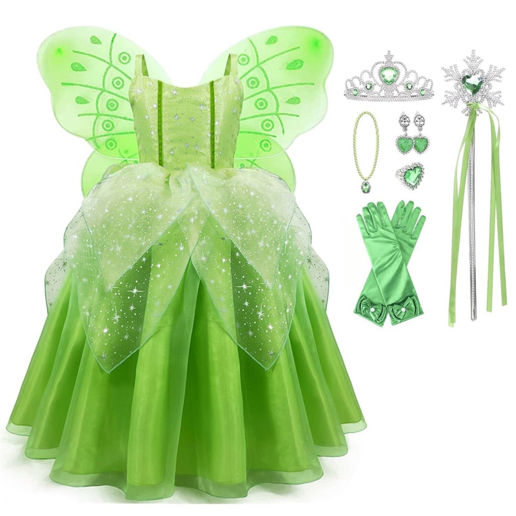 Hudson & Jurgen – Enchanting Fairy Princess Costume Set for Girls with Accessories | Magical Dress-Up for Halloween and Special Events