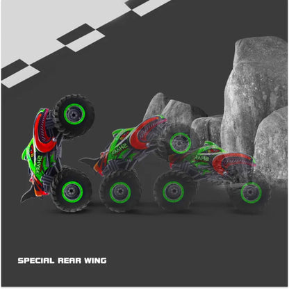 Rc fjernstyret monstertruck offroad 4x4 hajgraver klatrerock driftebil