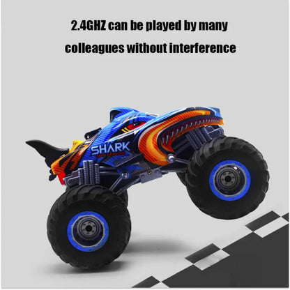 Rc fjernstyret monstertruck offroad 4x4 hajgraver klatrerock driftebil
