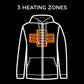 Full Zip Fleece Jacket Hooded Sweatshirt Heated Hoodie