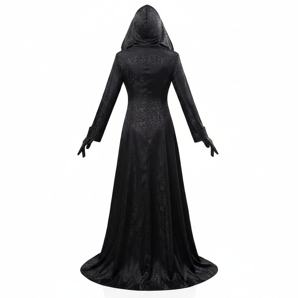 Hudson & Jurgen – Gotisch vampierkostuum | Elegante zwarte jurk met cape en accessoires voor een opvallende Halloweenlook