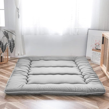 Hudson & Jurgen – Japans vloerbed, 4 Inch dik futonmatras, opvouwbare tatami-slaapmat, oprolbaar vloerbed voor volwassenen en kinderen