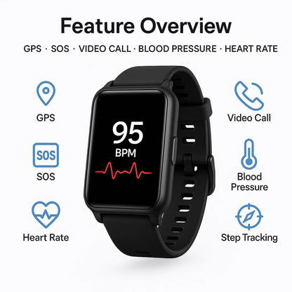 Hudson & Jurgen – Smartwatch for Seniors with Fall Detection & GPS Tracking | Essential Safety Features for Independence