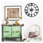 Modern 3D Large Retro Metal Wall Clock – Nordic Roman Numerals Design