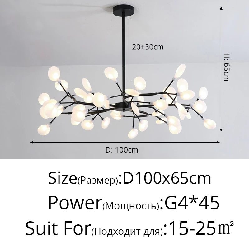 Modern Nordic Gorgeous LED Chandelier Ceiling Lamp For Living Room Bedroom Golden 54-head G9 Bulb Indoor Luxury Home Decoration