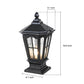 Retro Pavilion Shape Solar Powered Fence Post Light