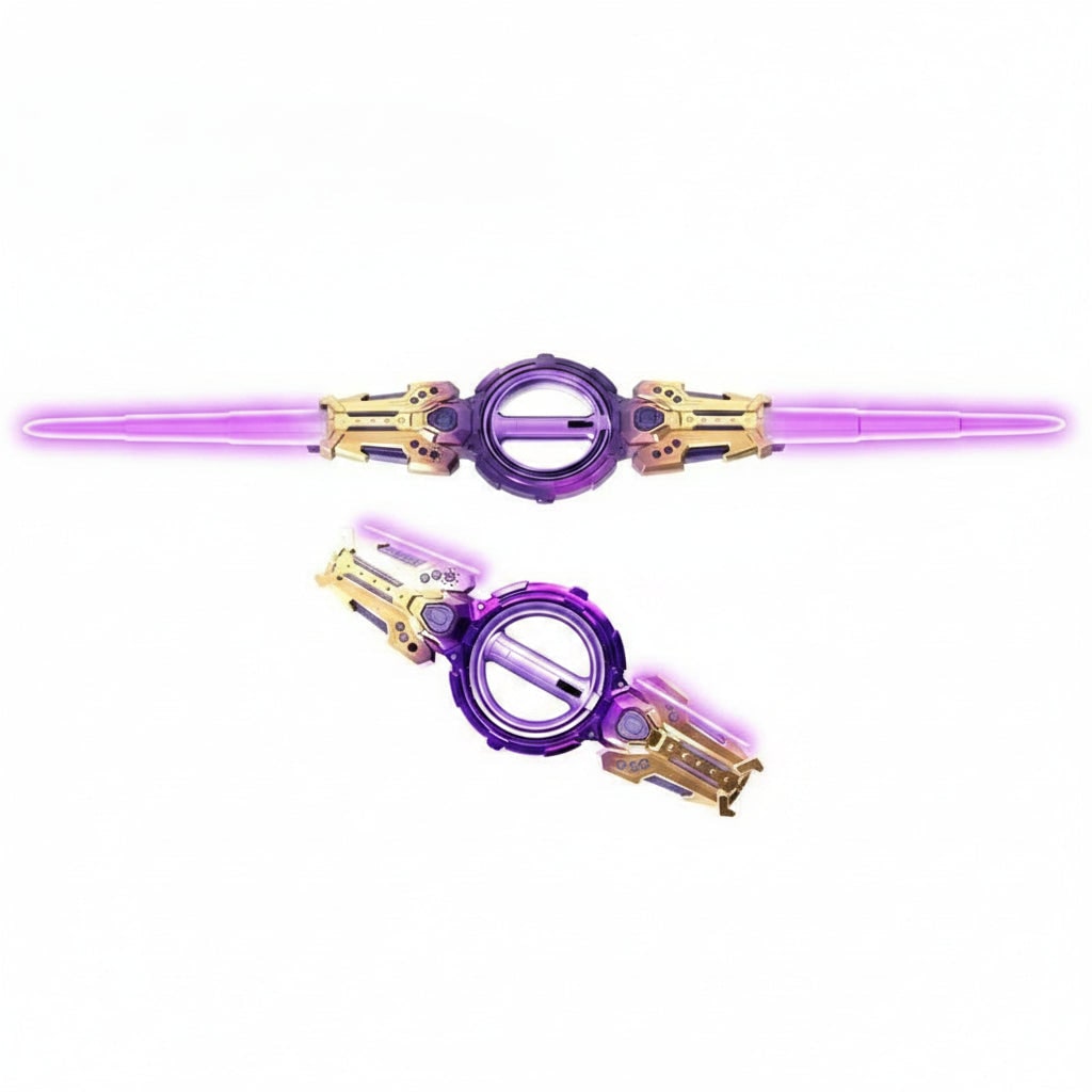 Hudson & Jurgen – Halloween Costume Accessories | Light Up Double Sword with Sound Effects | Exciting Role Play Toy for Kids