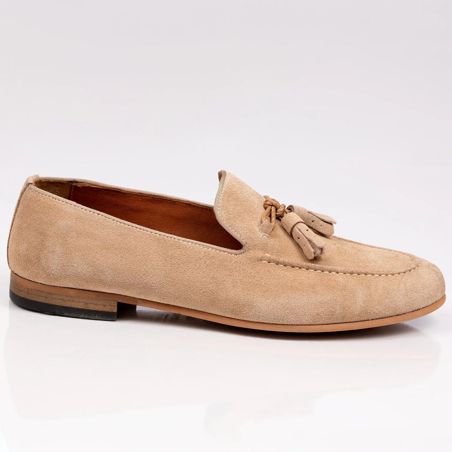 Beige men's leather slipper | Hudson & Jurgen