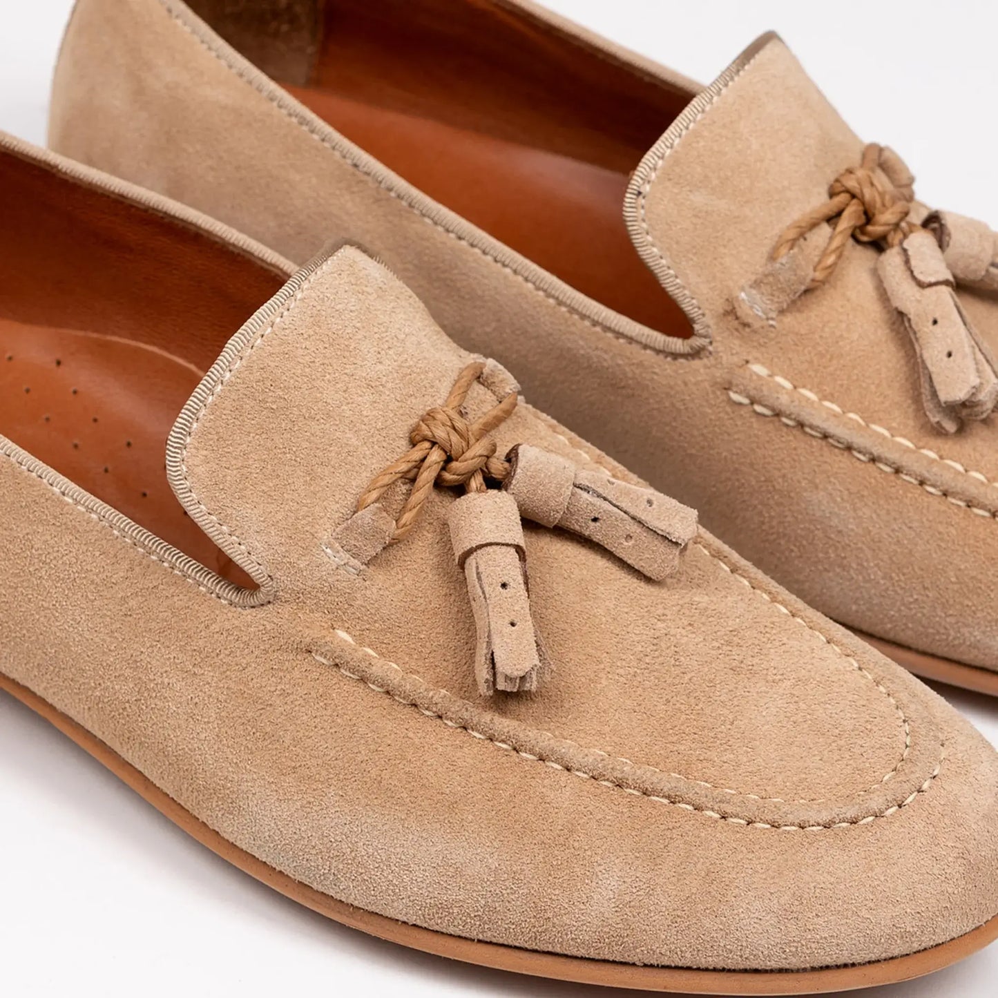 Beige men's leather slipper | Hudson & Jurgen