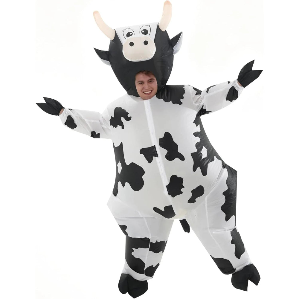 Hudson & Jurgen – Inflatable Cow Costume for Adults with Eye-Catching Design | Fun Outfit for Halloween and Parties