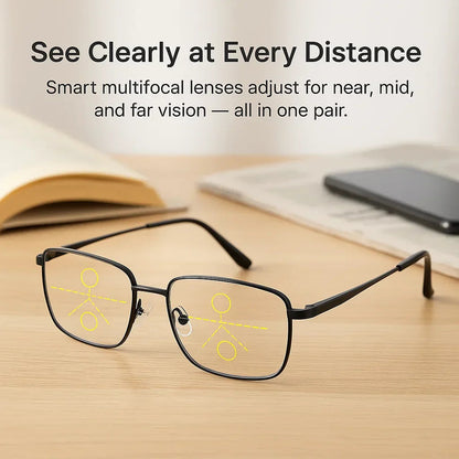 Hudson & Jurgen – Intelligent Progressive Glasses | Cutting-Edge Lenses for All-Day Clarity | Versatile Vision Solution