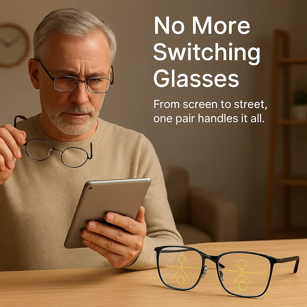 Hudson & Jurgen – Intelligent Progressive Glasses | Cutting-Edge Lenses for All-Day Clarity | Versatile Vision Solution