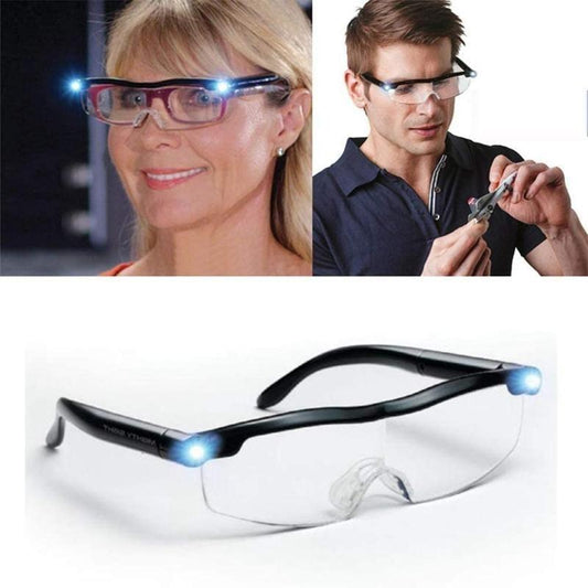 Hudson & Jurgen – LED Magnifying Glasses for Reading with Adjustable Light | Hands-Free Design for Enhanced Comfort