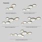 Round Flush Mount Ceiling Light White Gray Green Bedroom