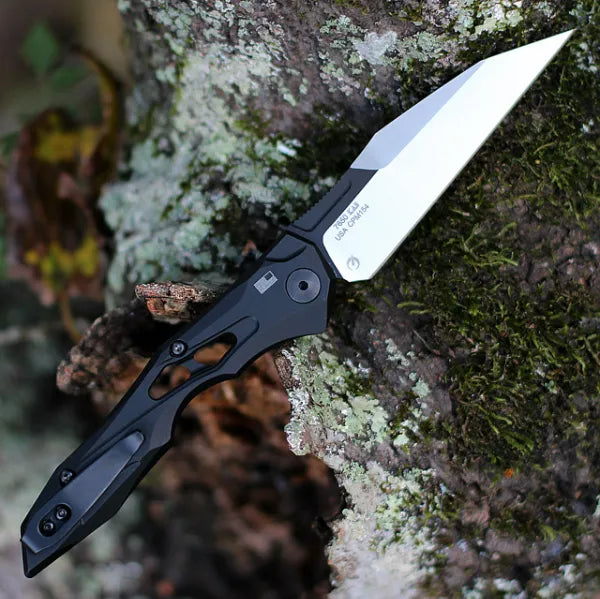 Hudson & Jurgen – Swift Fold Auto Utility Tool with Wharncliffe Blade | Compact Design for Outdoor Adventures