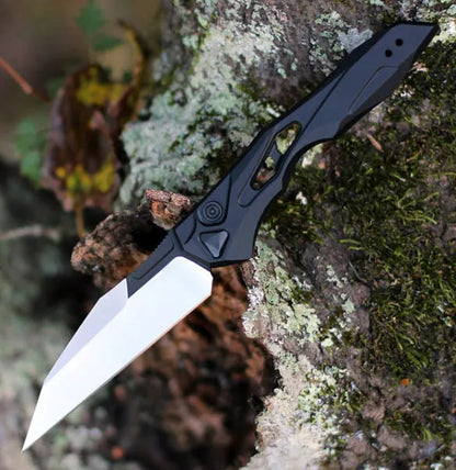 Hudson & Jurgen – Automatic Utility Knife | Wharncliffe Folding Pocket Knife with Push Button Opening | Compact EDC Knife for Outdoor & Camping