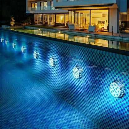 Hudson & Jurgen – Magnetic Waterproof LED Pool Light with Remote Control & 12 Colors | Floating Pool Lights for Vibrant Nighttime Ambiance