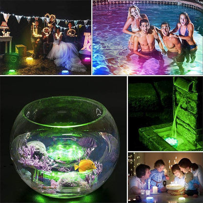 Hudson & Jurgen – Magnetic Waterproof LED Pool Light with Remote Control & 12 Colors | Floating Pool Lights for Vibrant Nighttime Ambiance