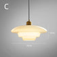 Mid Century Art Milk White Glass Pendant Light