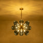 Contemporary 18-Light Hand Blown Glass Cluster Chandelier