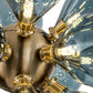 Contemporary 18-Light Hand Blown Glass Cluster Chandelier