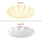 3-Light Modern Flush Mount Ceiling Light with Silk Lampshade